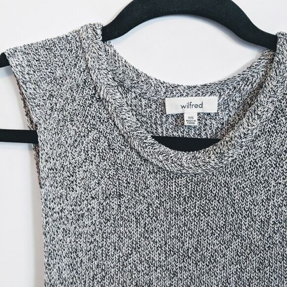 Aritzia Wilfred Palmier Sleeveless Marble Knit Sweater Sz XXS - Picture 8 of 15